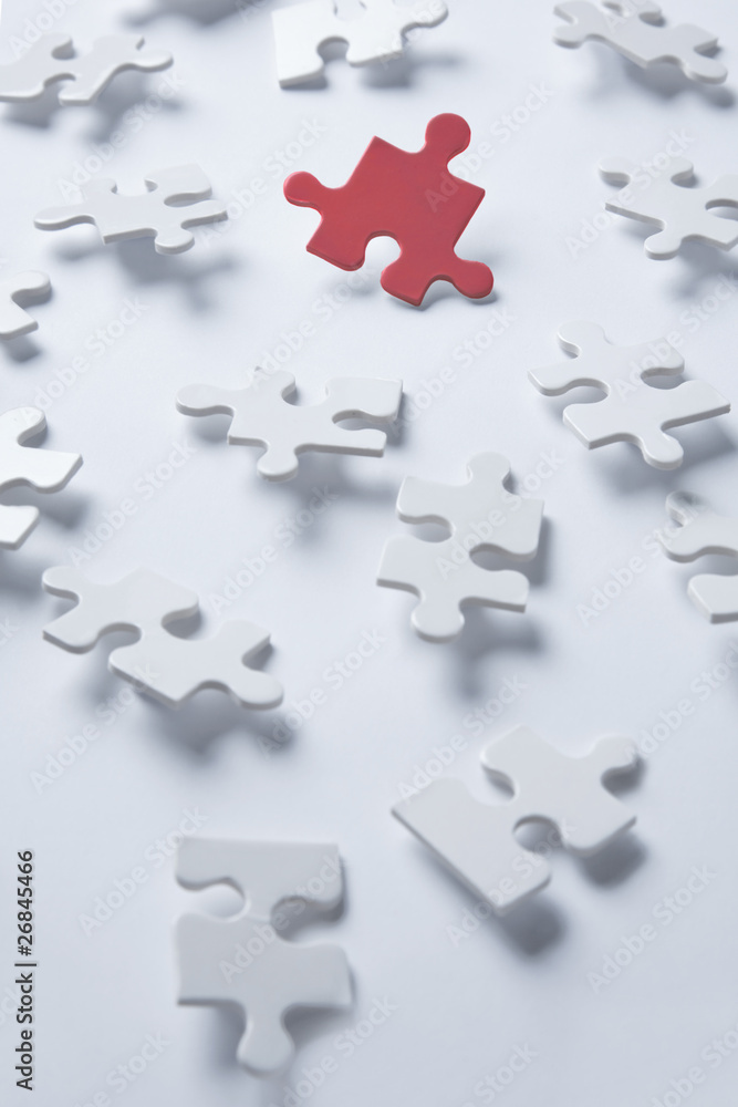 Fondo de Puzzle Con Una Pieza Roja Fondo de Puzzle Con Una Pieza Roja