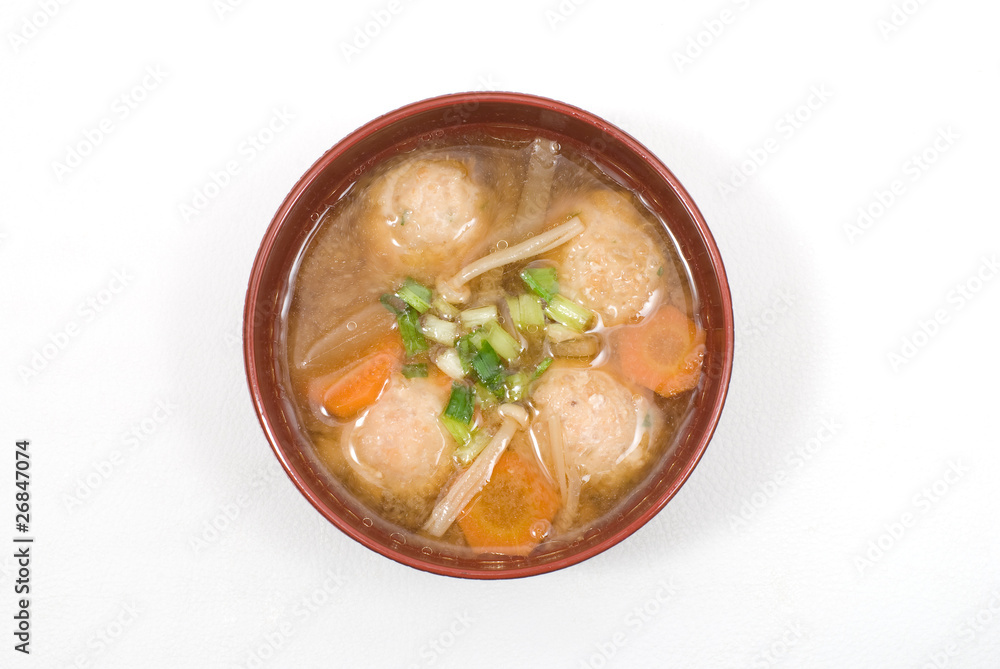 鶏のつくね汁・味噌仕立て 鶏のつくね汁・味噌仕立て