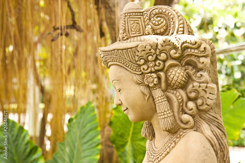 Thai female stone sculpture