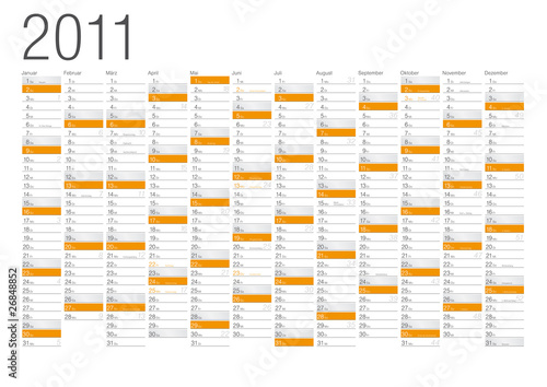 Kalender 2011 orange