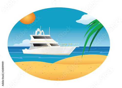 yacht at sea