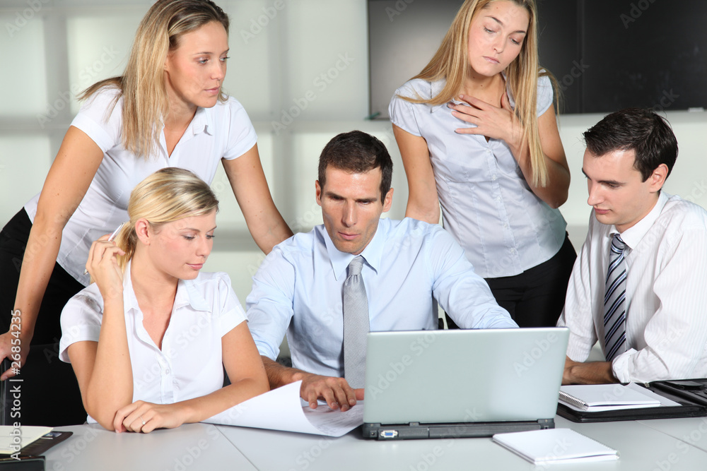 Group of business people meeting in the office Group of business people meeting in the office