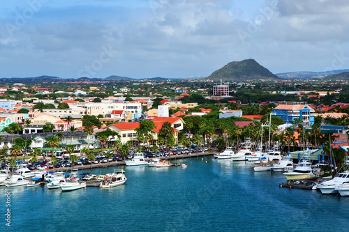 Marina on a tropical island.