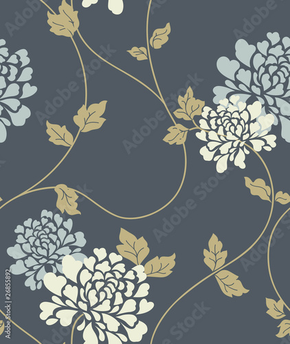 Floral vintage seamless pattern for retro wallpapers