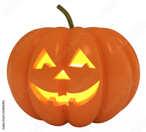 Happy Halloween Pumpkin, Jack O Lantern, clipping path
