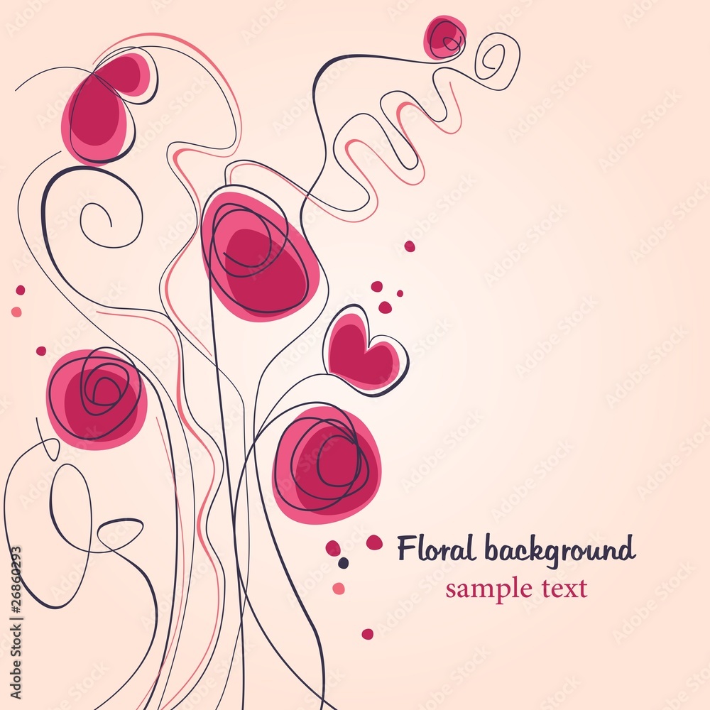 Flowers and hearts