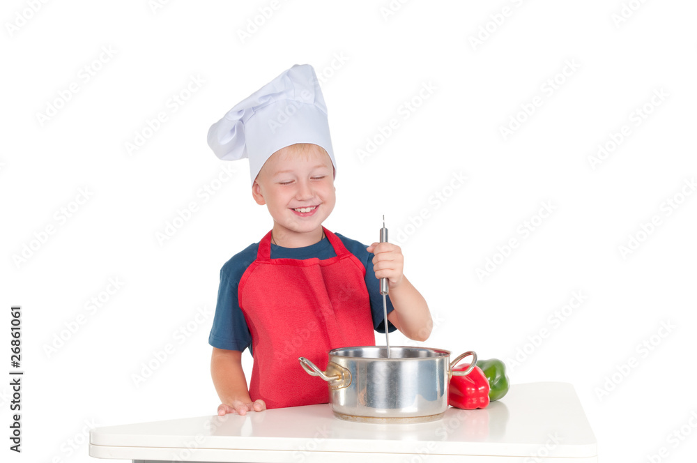 Smiling young cook Smiling young cook