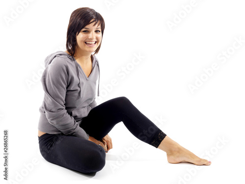 Woman Stretching. Model Released