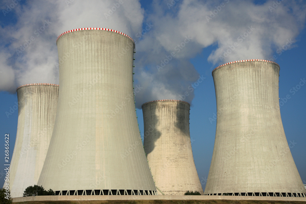 detail of cooling towers of nuclear power plant