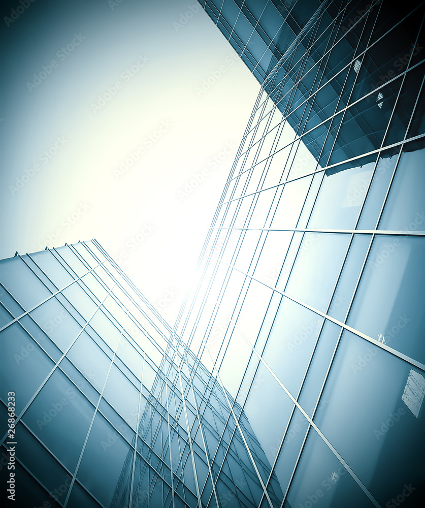 Obraz premium glass building perspective view