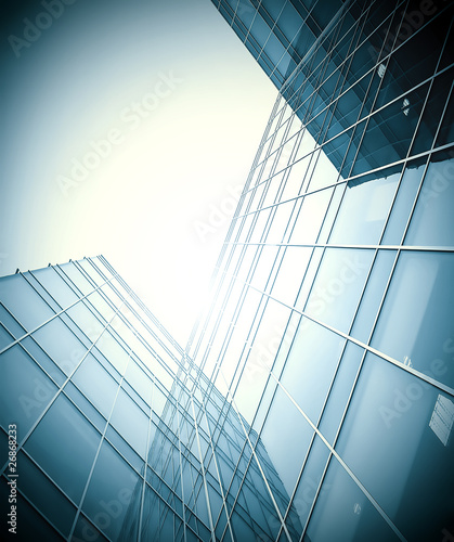 glass building perspective view