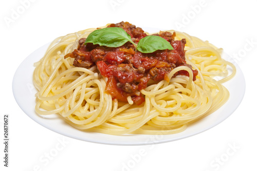 spaghetti bolognese isolated