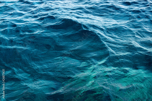 Rippled blue water surface