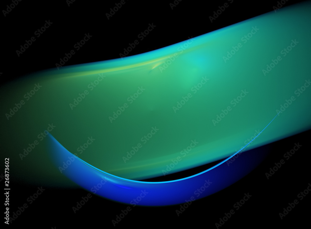 Obraz premium Abstract fractal background with green and blue line