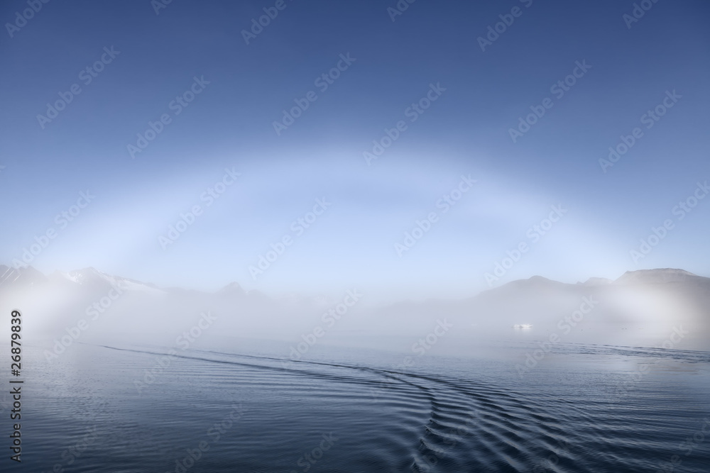 Arctic rainbow in Svalbard Arctic rainbow in Svalbard
