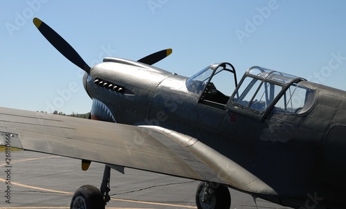 vintage world war II fighter airplane