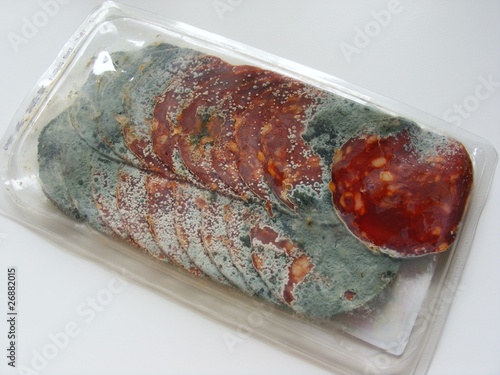 A sealed packet of rotten meat