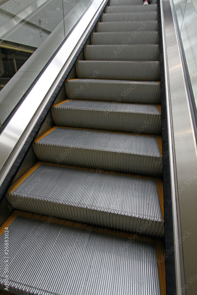 Moving escalator to the heaven concept Moving escalator to the heaven concept