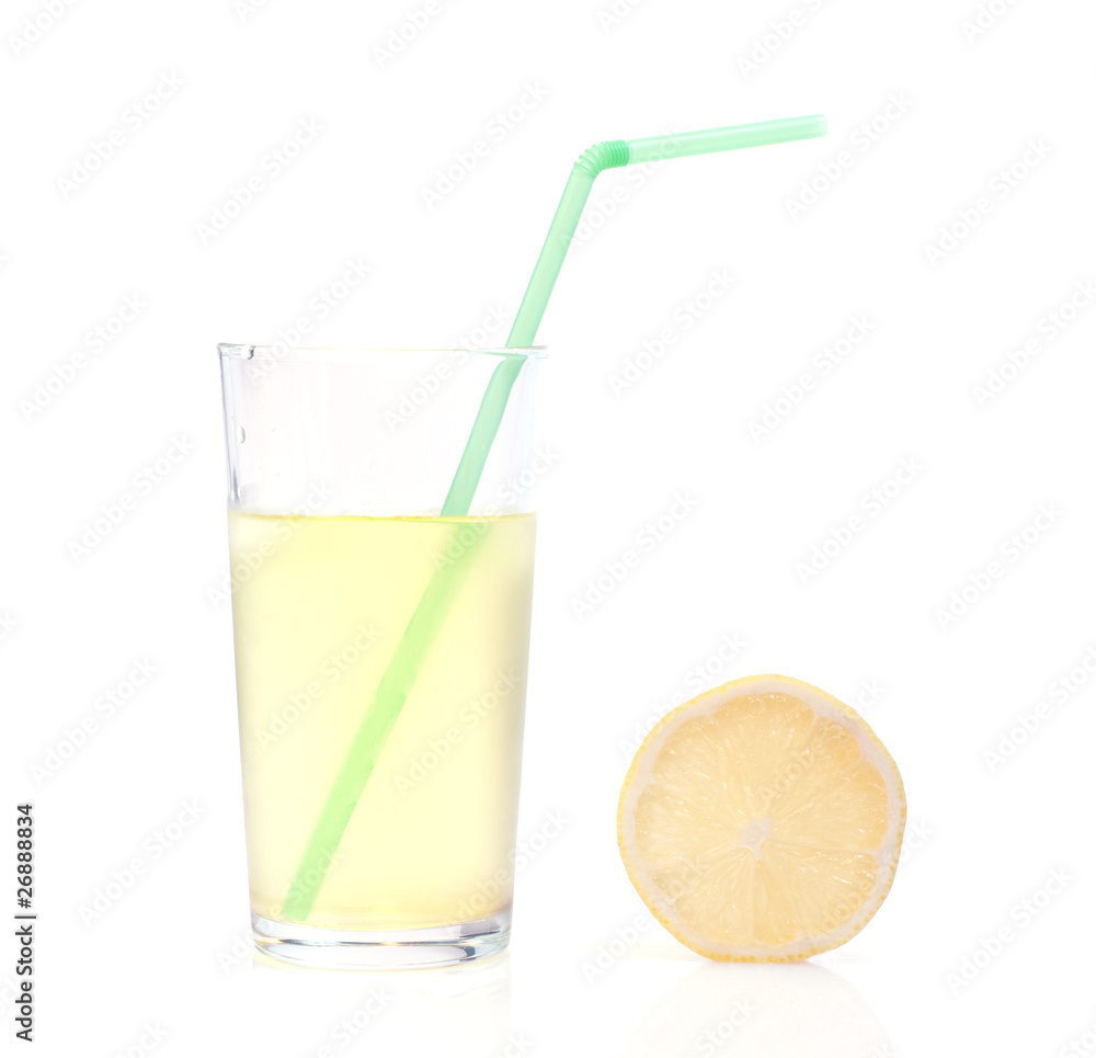a glass of lemonade and lemon a glass of lemonade and lemon