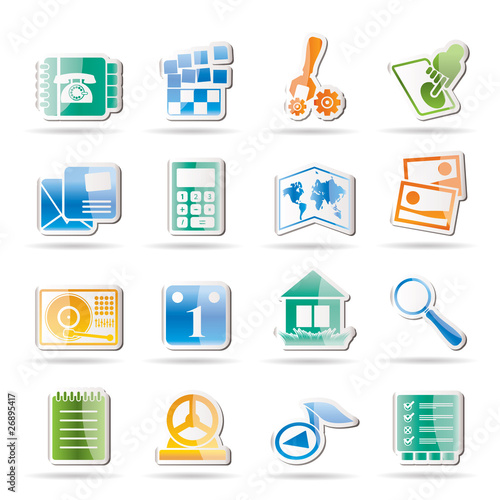 Mobile Phone and Computer icon - Vector Icon Set