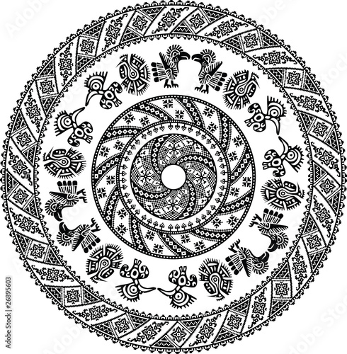American culture pattern. Editable Vector illustration