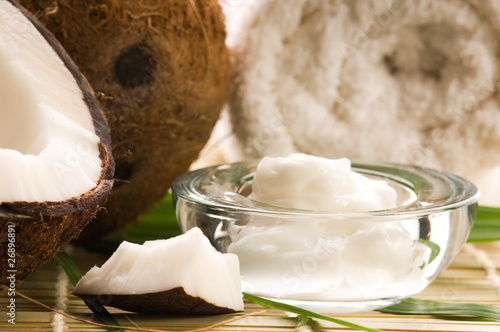 Coconut and coconut oil photo