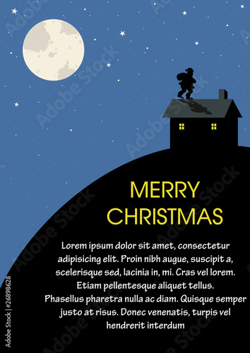 santa claus in action on the roof
