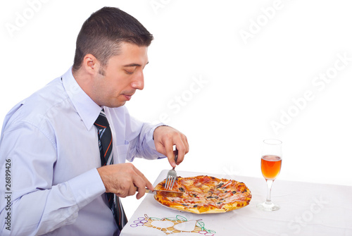 Business man eating pizza © Gabriel Blaj