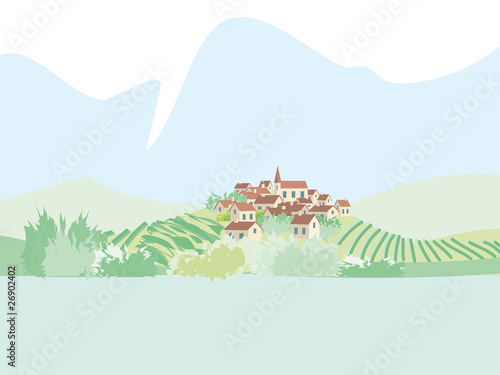 Village et vigne