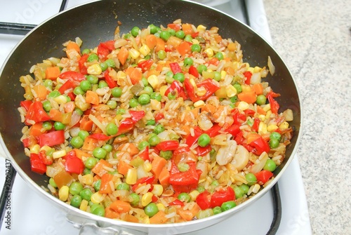 Vegetables in the pan