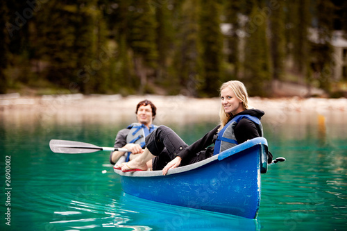 Couple Relaxing in a Canoe