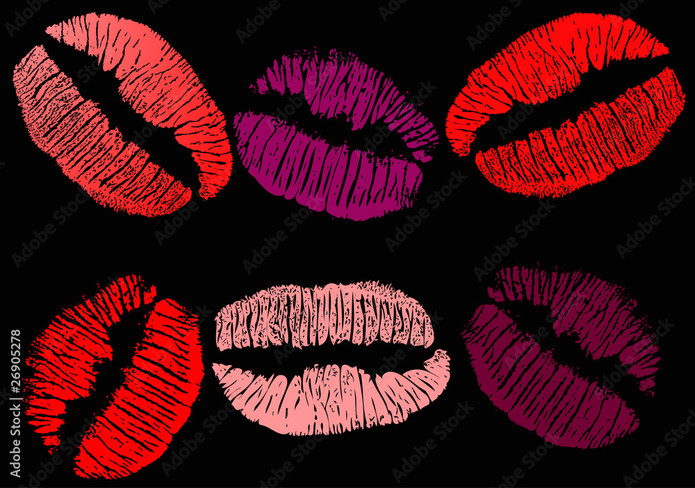 Fototapeta premium color lipsticks isolated on black