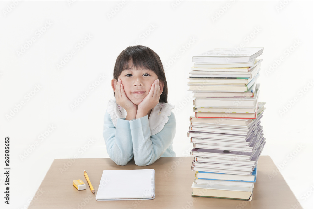 女の子と本 女の子と本