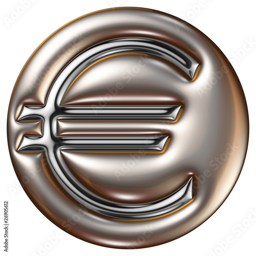 Foto Euro d'argent dans moule d'or
