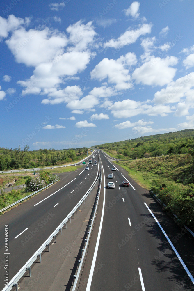 route expresse à chaussées séparées, île de la Réunion route expresse à chaussées séparées, île de la Réunion