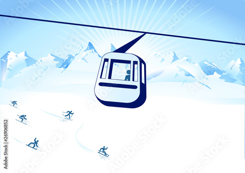 Seilbahn und Wintersport