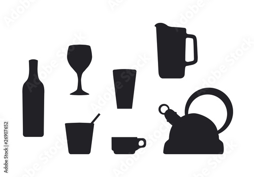 Beverage container silhouettes