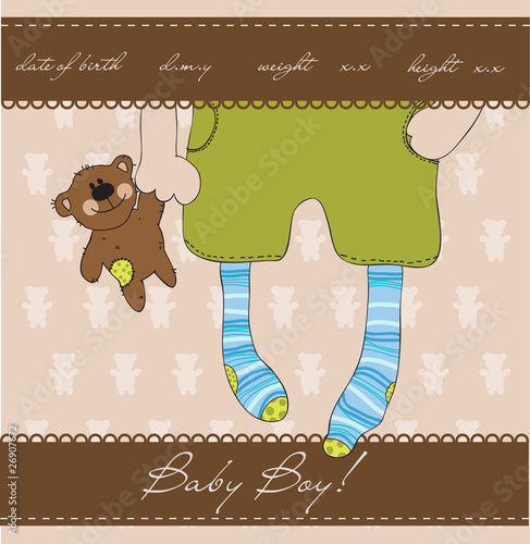 Baby Boy arrival announcement card