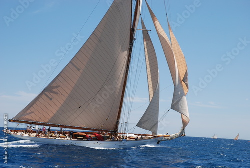 Classic Sail yacht sailing  © William Richardson