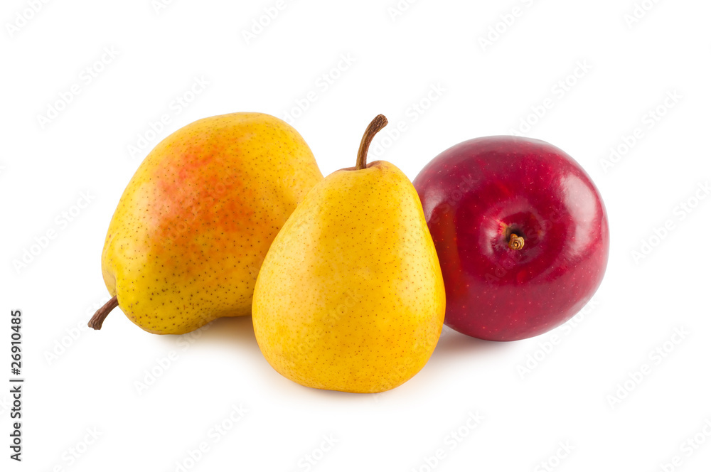 Pears apple isolated on white background. Pears apple isolated on white background.