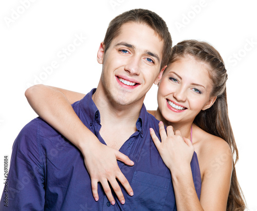 Beautiful young happy cheerful couple