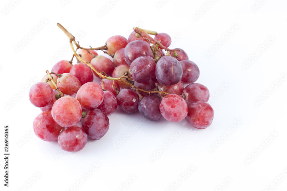 Bunch of Fresh Grape Fruit isolated on White Background