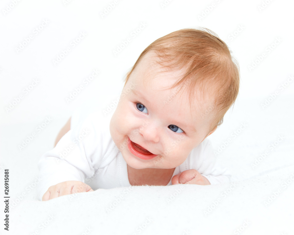 Smiling crawling baby Smiling crawling baby