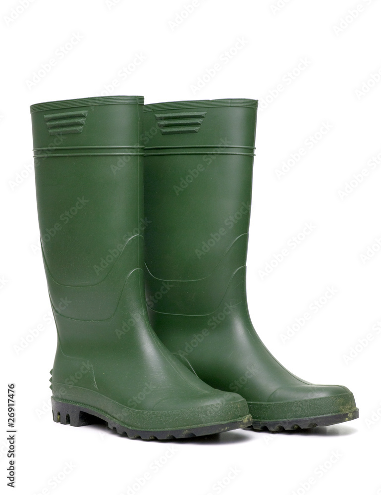 Green rubber boots Green rubber boots