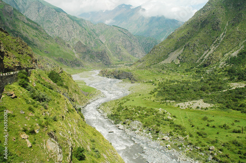 Georgian Military Highway, Caucasus mountains
