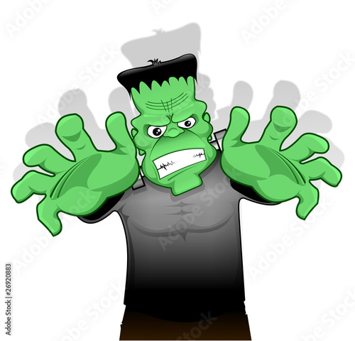 Frankenstein on white background