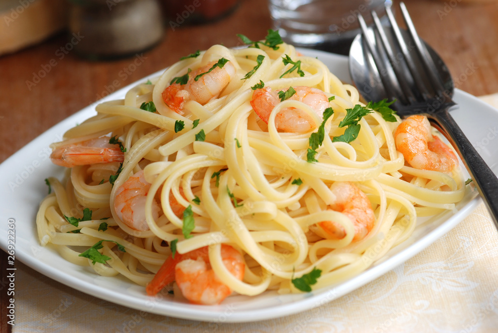Garlicky prawn pasta Garlicky prawn pasta