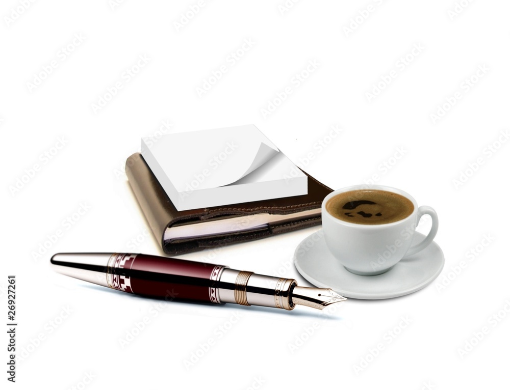 Diary note and coffee Diary note and coffee
