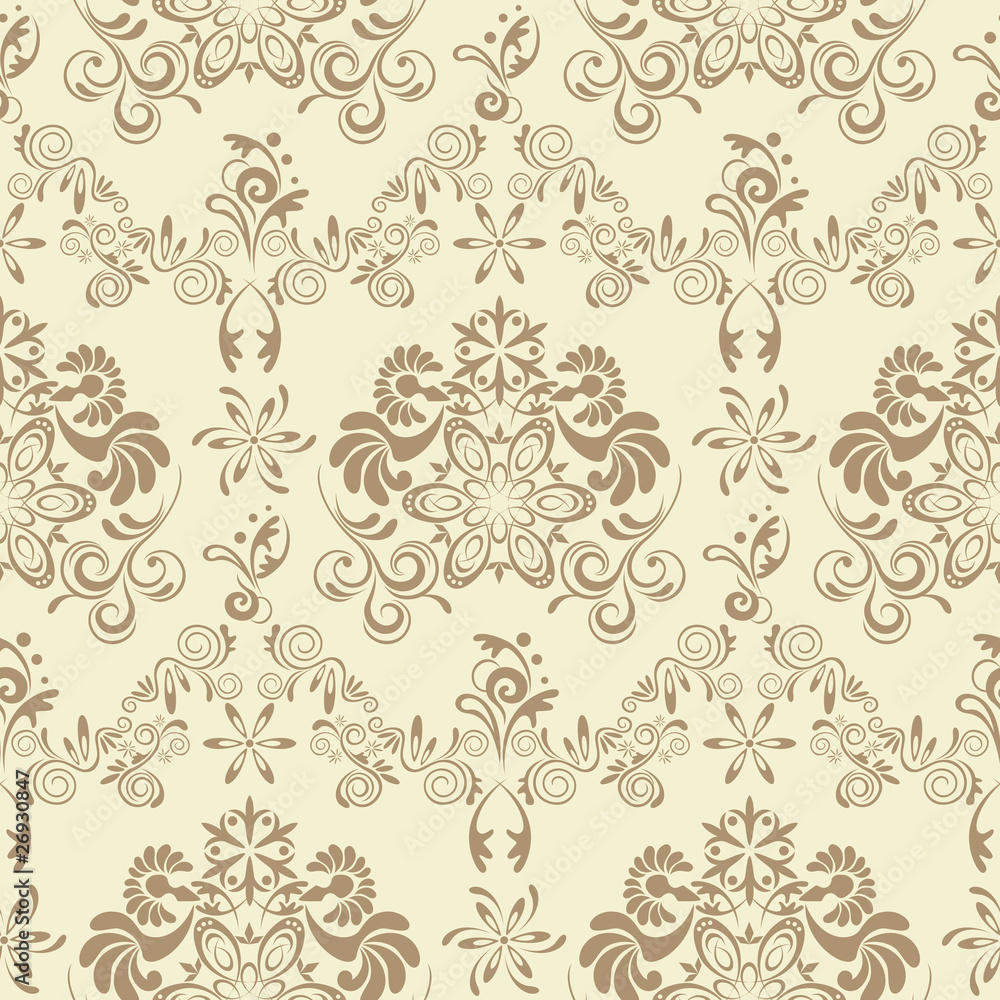 Abstract seamless floral pattern