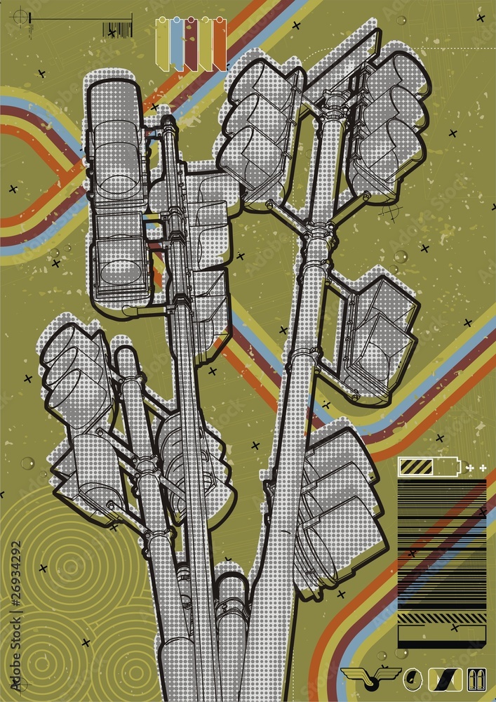 Obraz premium Vector design template featuring set of street traffic lights.